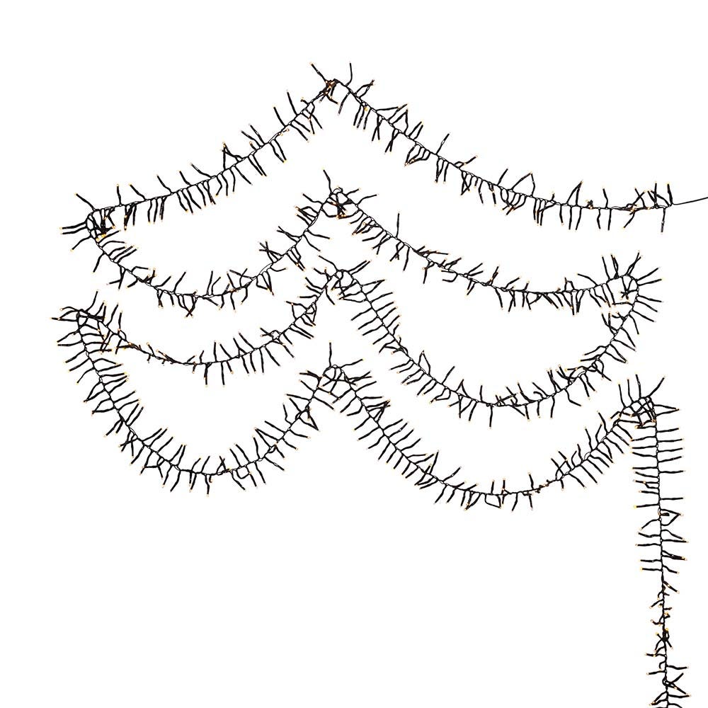 Kurt Adler 2000-Light 65-Foot Cluster Garland with Classic White LED Lights